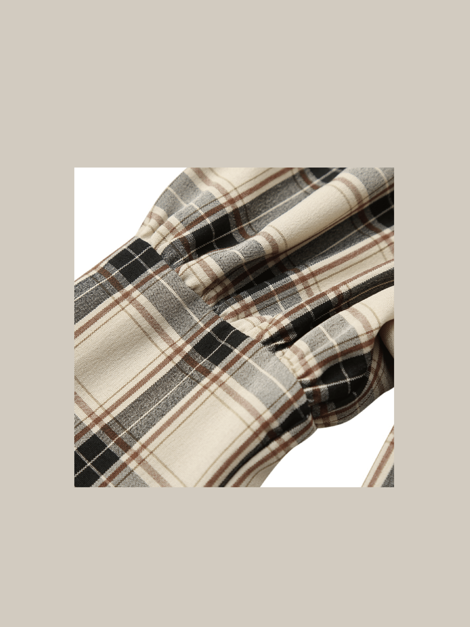 Puff Sleeve Plaid Shirt - LOVE POMME POMME