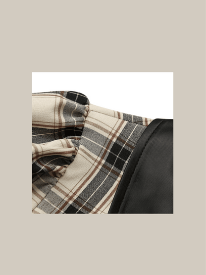 Puff Sleeve Plaid Shirt - LOVE POMME POMME