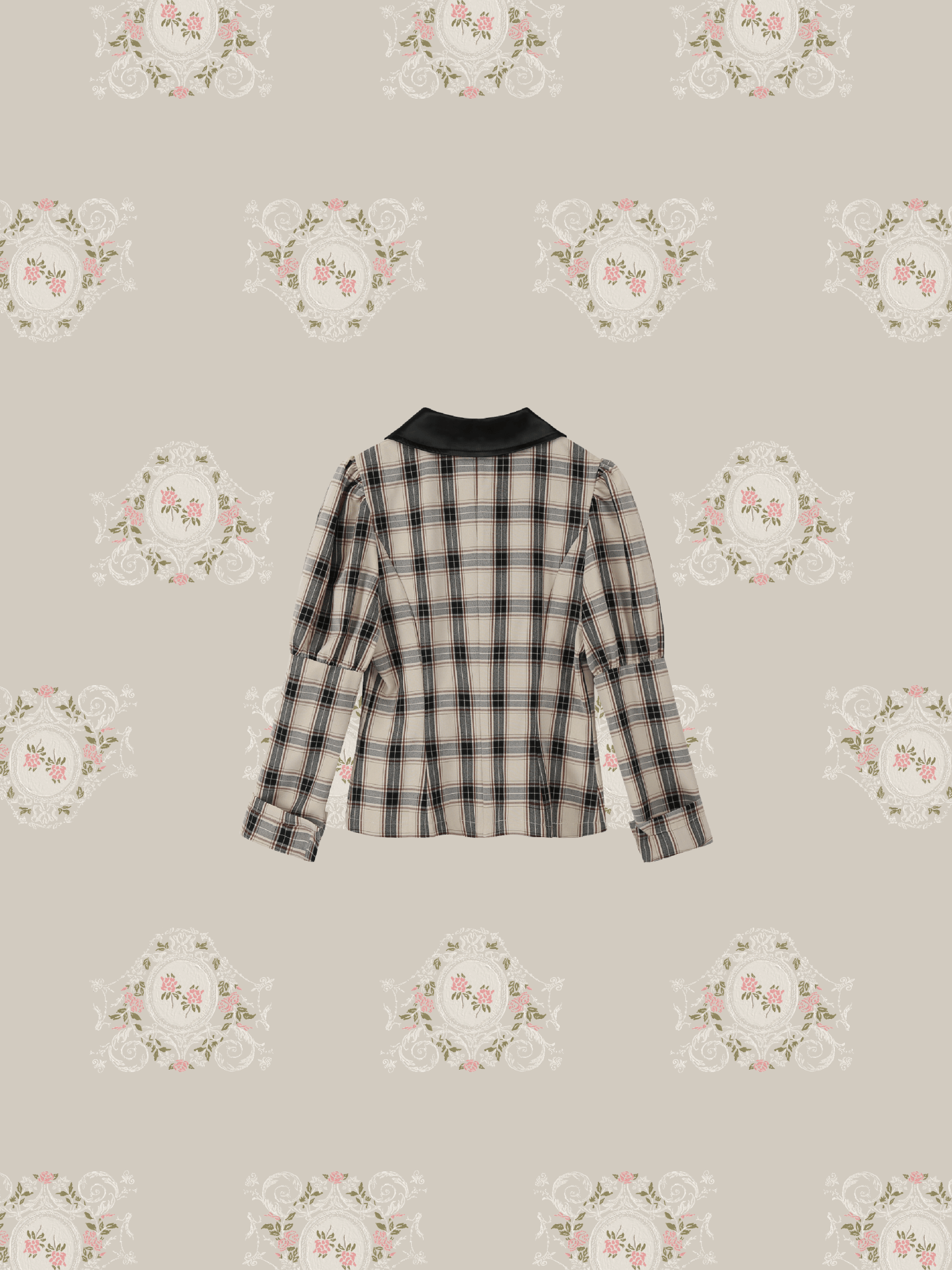 Puff Sleeve Plaid Shirt - LOVE POMME POMME