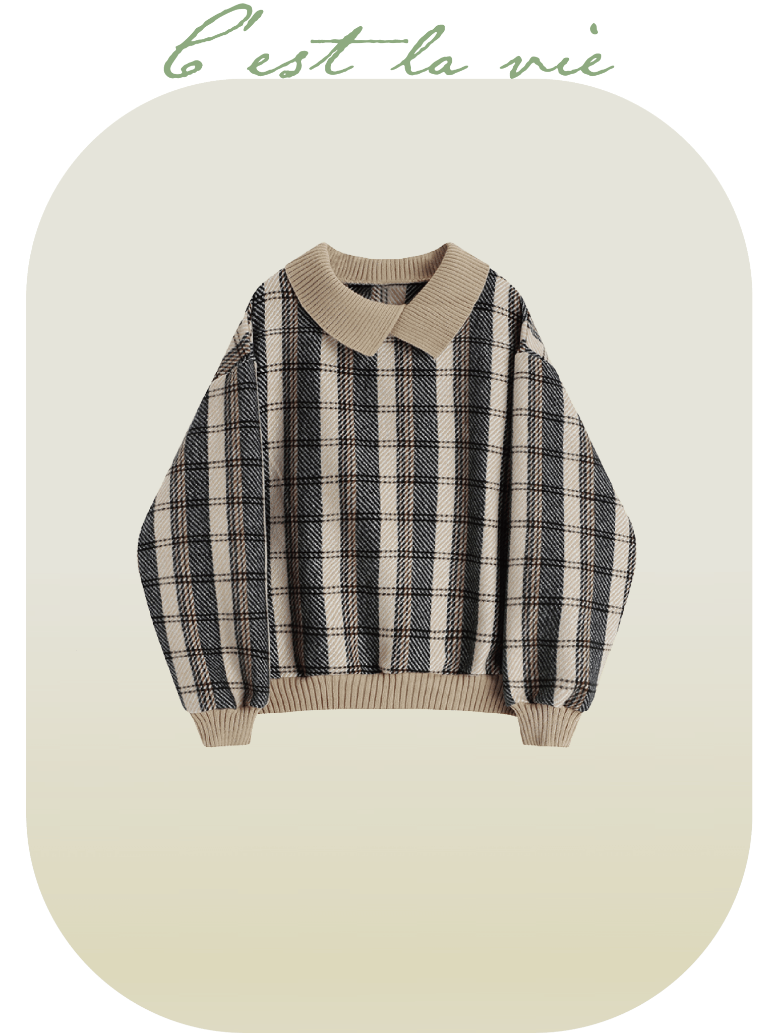 Pullover Check Knit - LOVE POMME POMME