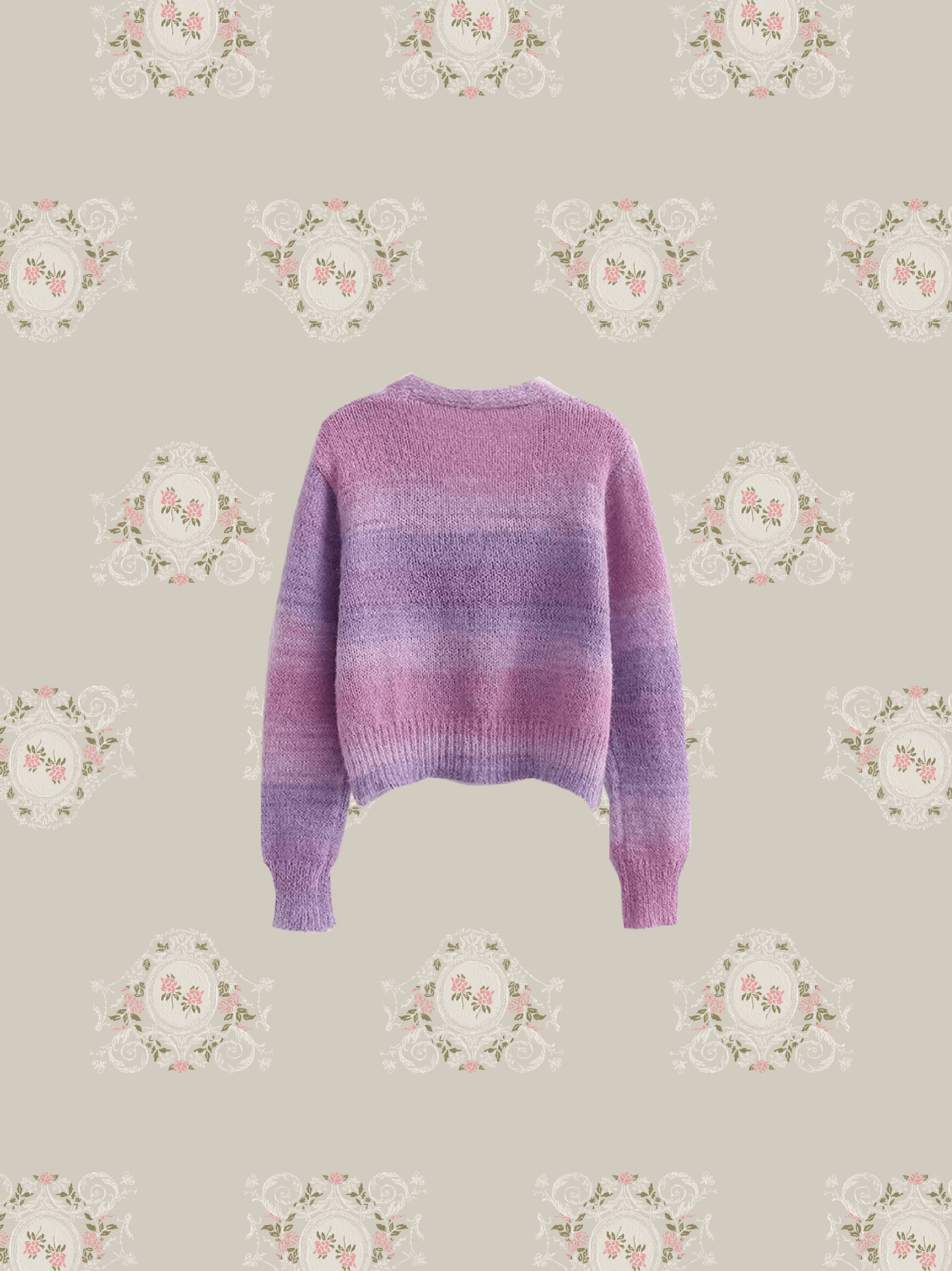 Purple Gradient Cardigan - LOVE POMME POMME