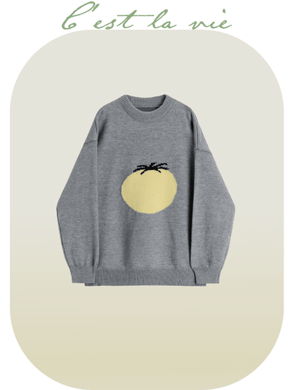 Relaxed Fruits Pattern Knit - LOVE POMME POMME