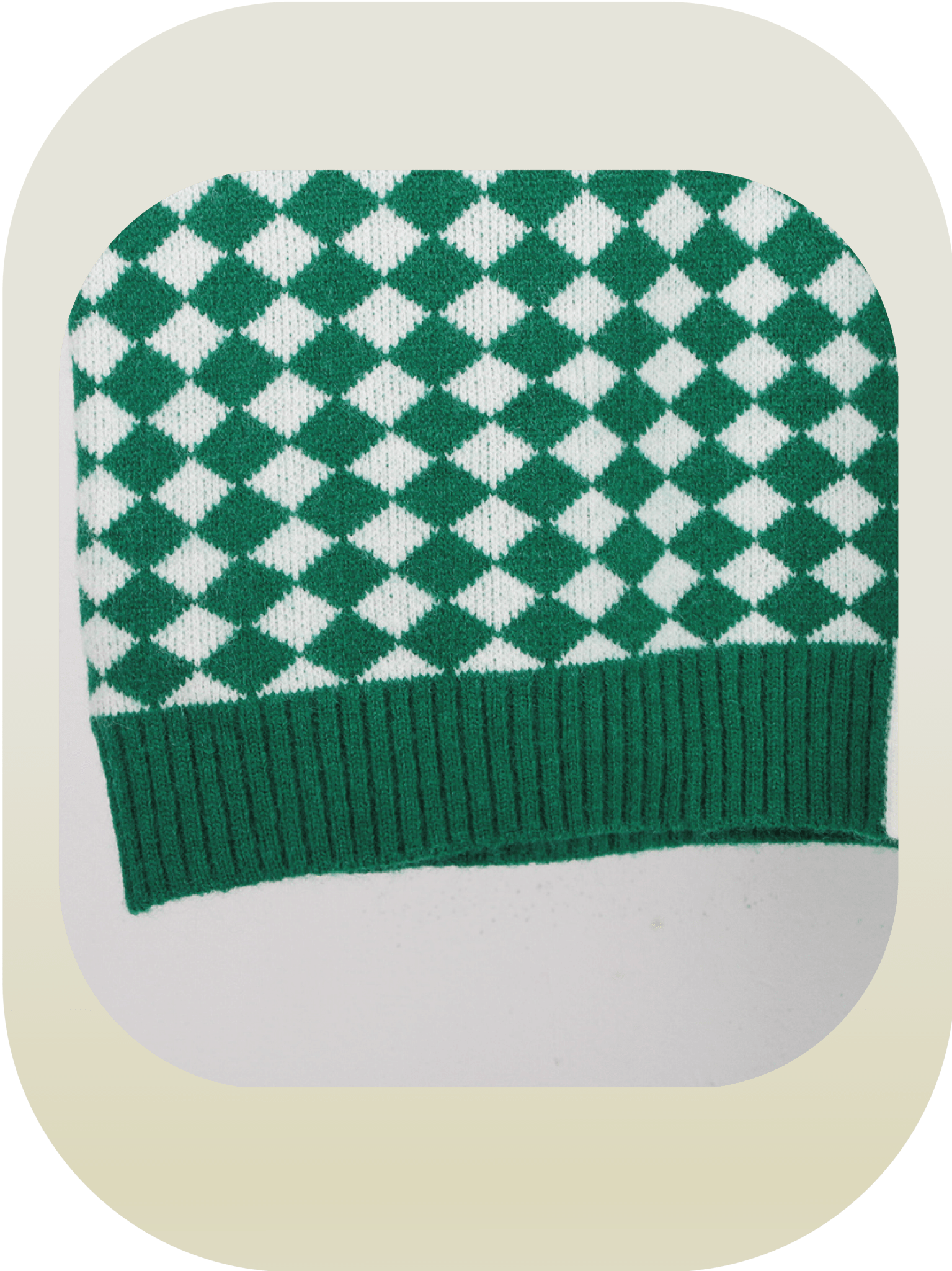 Retro Green Motif Knit Vest - LOVE POMME POMME