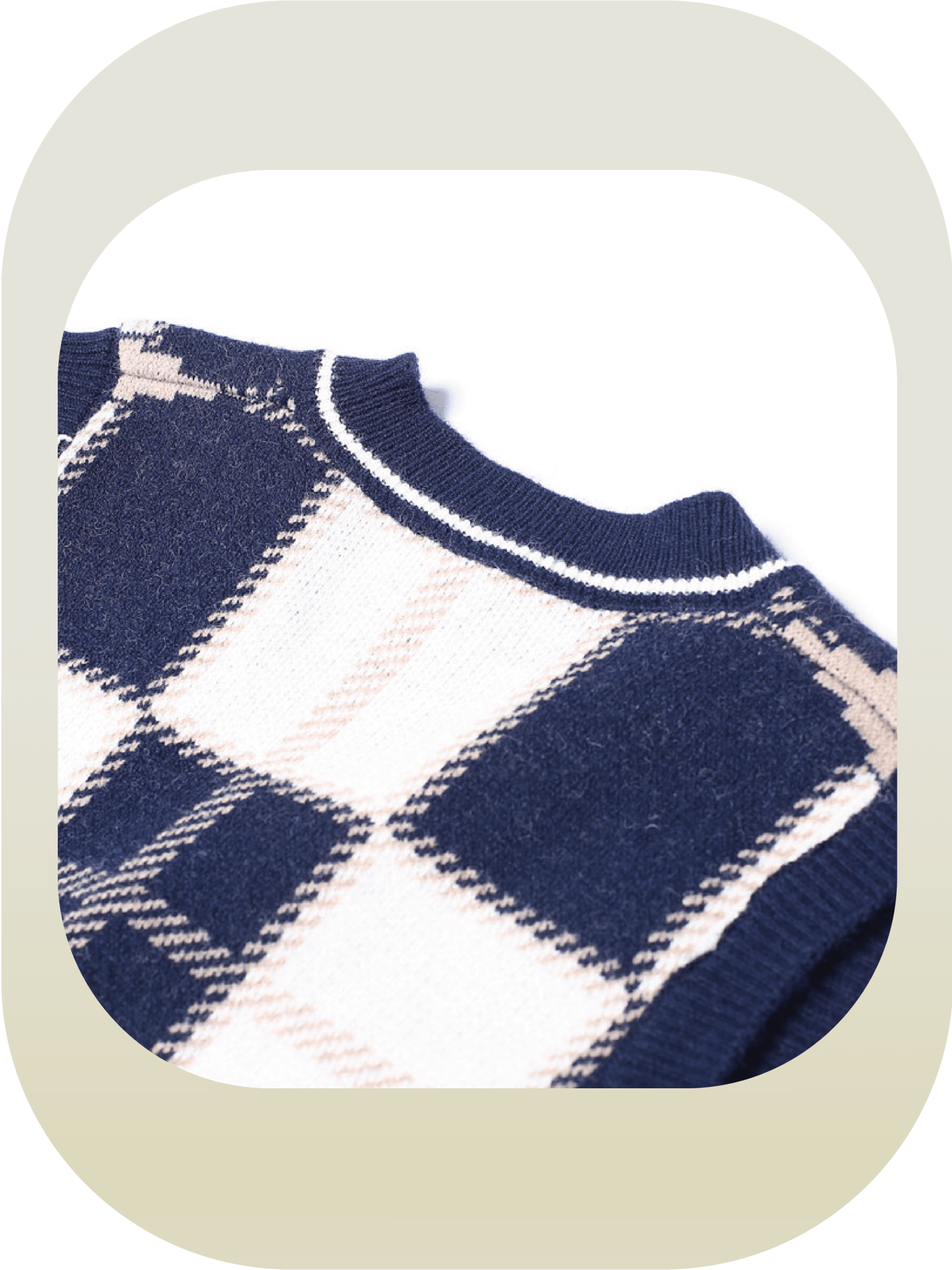 Retro Plaid Knit Vest - LOVE POMME POMME
