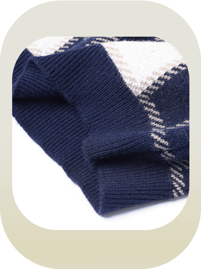 Retro Plaid Knit Vest - LOVE POMME POMME