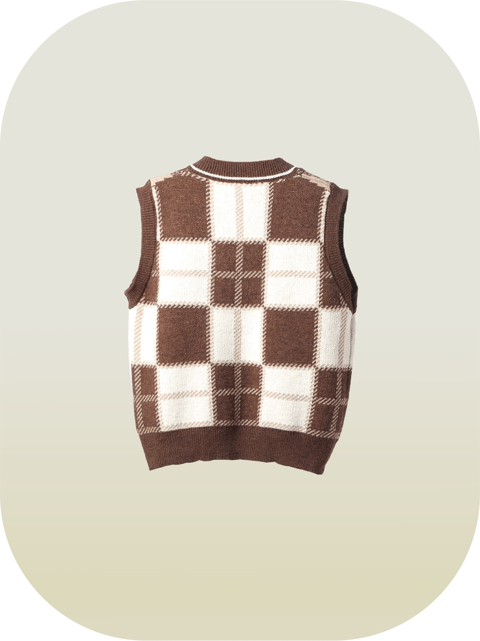 Retro Plaid Knit Vest - LOVE POMME POMME