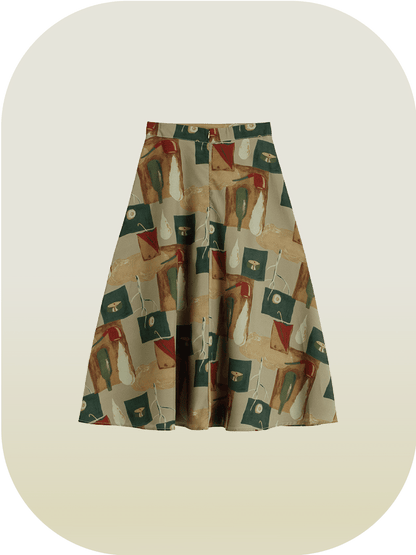 Retro Print Skirt Set Up - LOVE POMME POMME