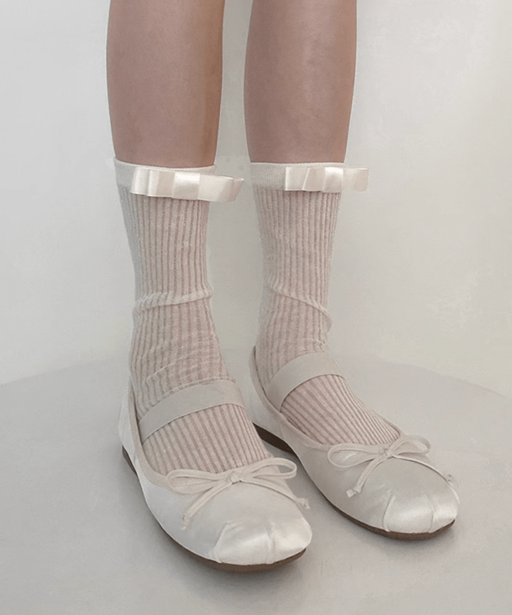 Ribbon Sheer Socks リボンシアーソックス - LOVE POMME POMME