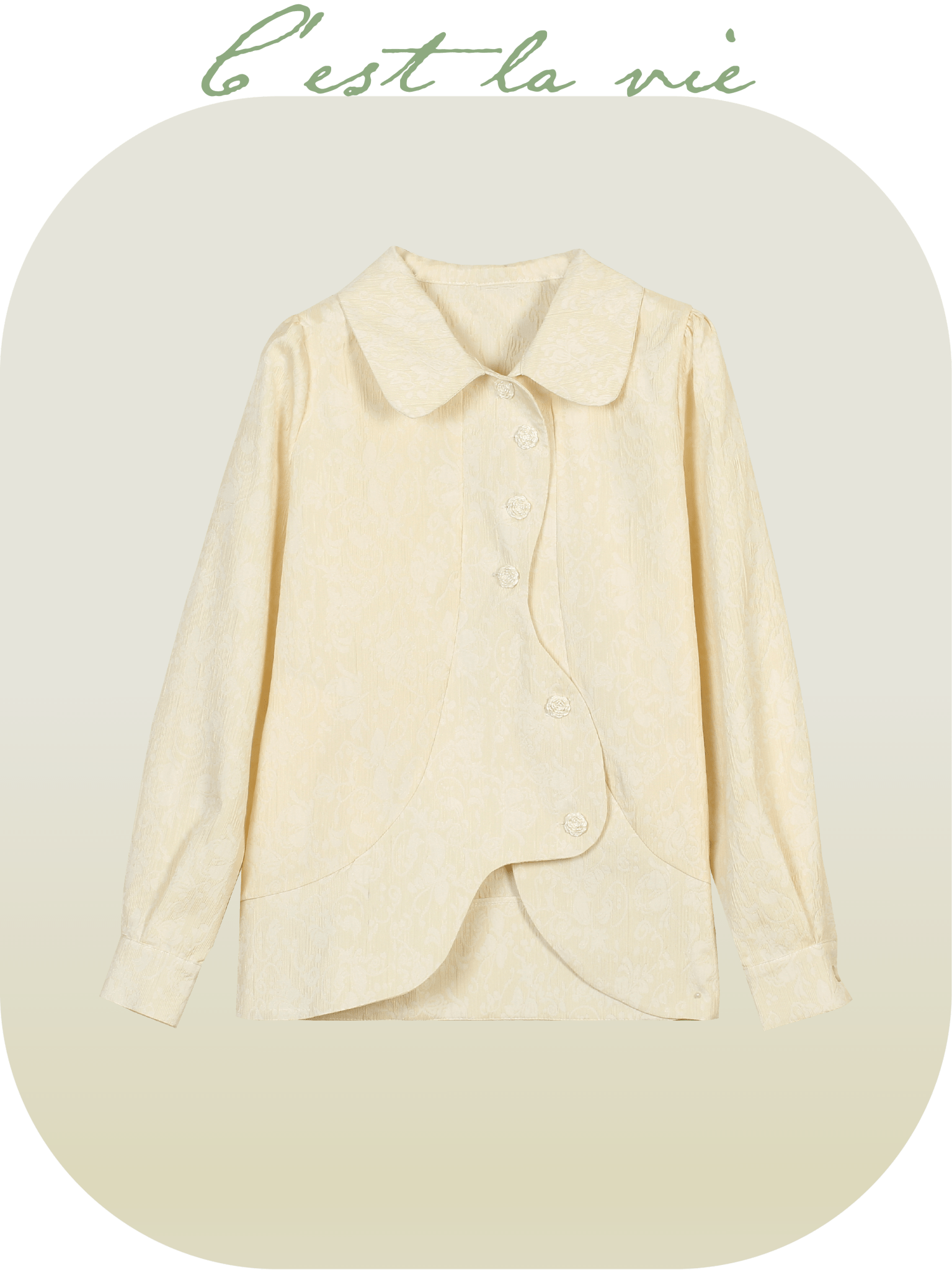 Rose Button Jacquard Shirt Jacket - LOVE POMME POMME