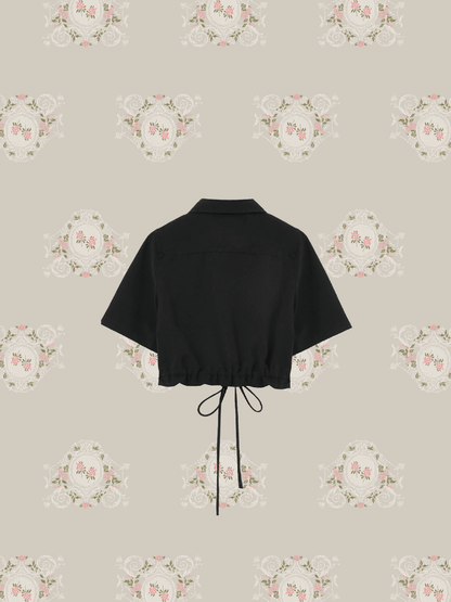 Rose Embroidered Shirt - LOVE POMME POMME