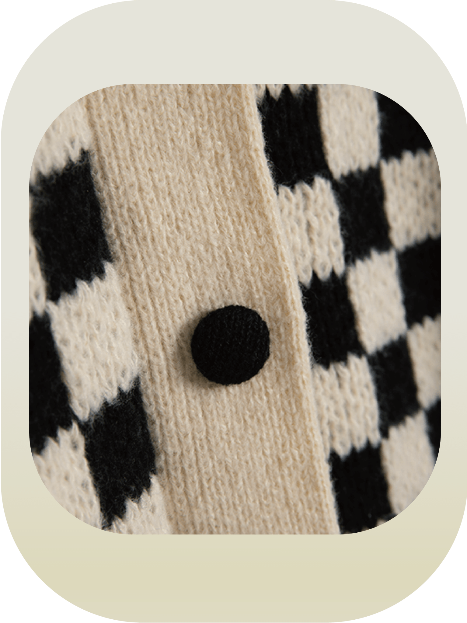 Round Collar Checker Cardigan - LOVE POMME POMME