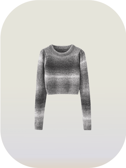 Round Collar Short Sweater - LOVE POMME POMME