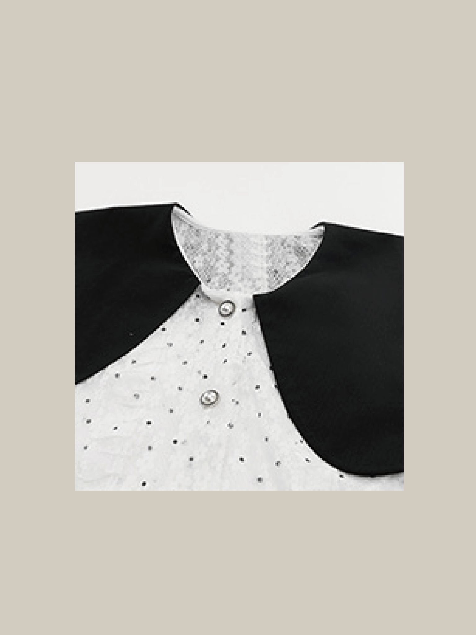 See-Through Dot Lace Shirt - LOVE POMME POMME