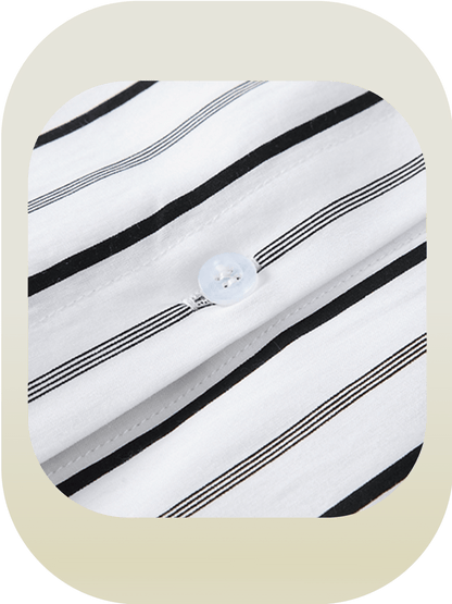 Shawl Stripe Shirt - LOVE POMME POMME