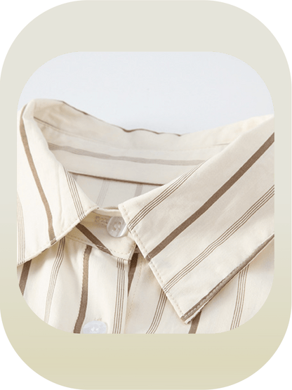 Shawl Stripe Shirt - LOVE POMME POMME