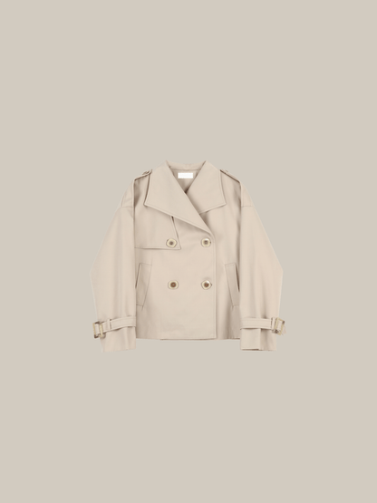 Short Double Trench Jacket - LOVE POMME POMME