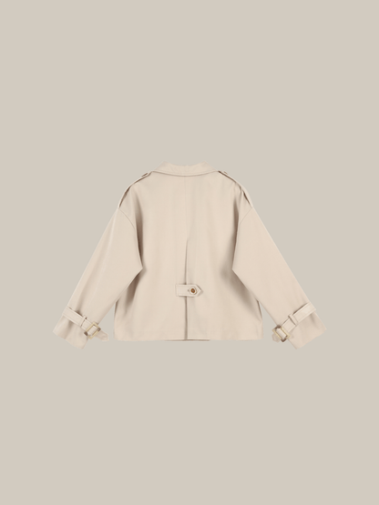 Short Double Trench Jacket - LOVE POMME POMME