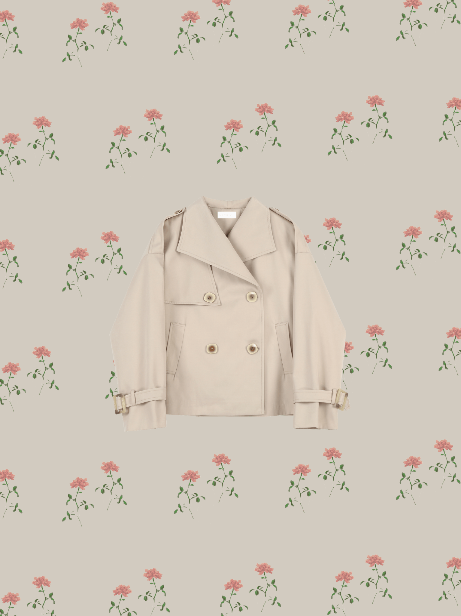 Short Double Trench Jacket - LOVE POMME POMME