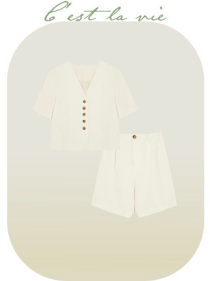 Short Sleeve Jacket Set-Up - LOVE POMME POMME