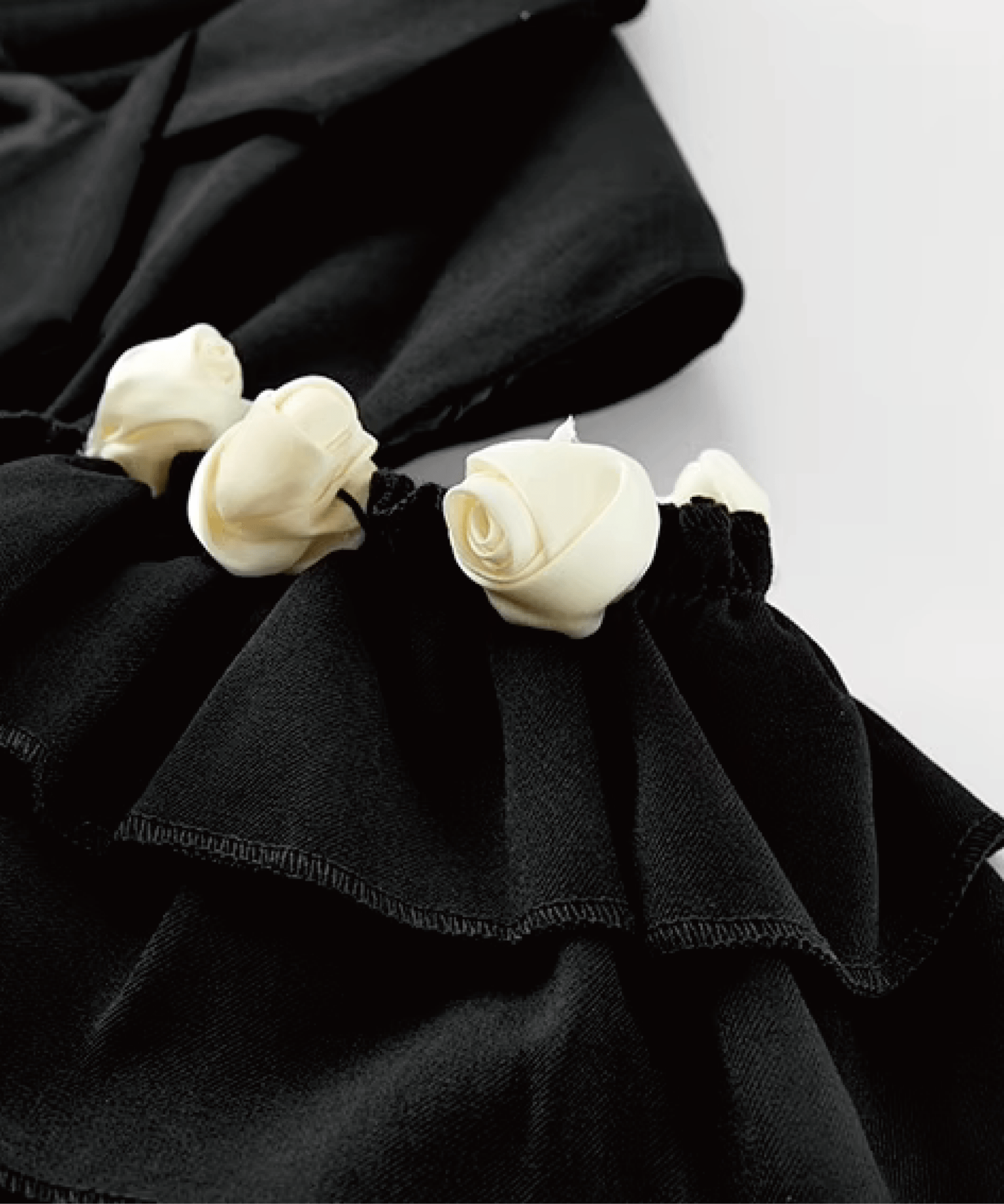 Shoulder Design Flower Gather Jacket. ショルダーデザインフラワー