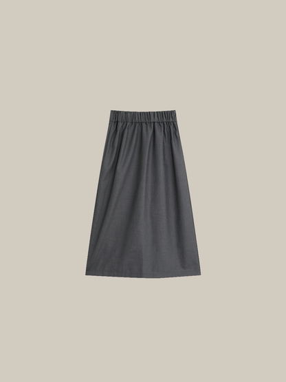 Side Button Pleats Skirt - LOVE POMME POMME