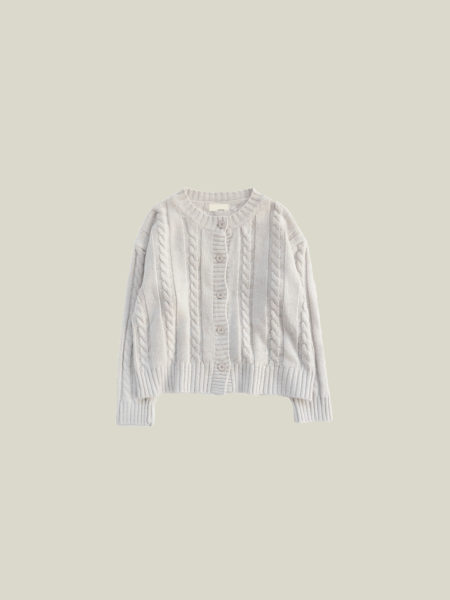 Simple Cable Knit Cardigan - LOVE POMME POMME