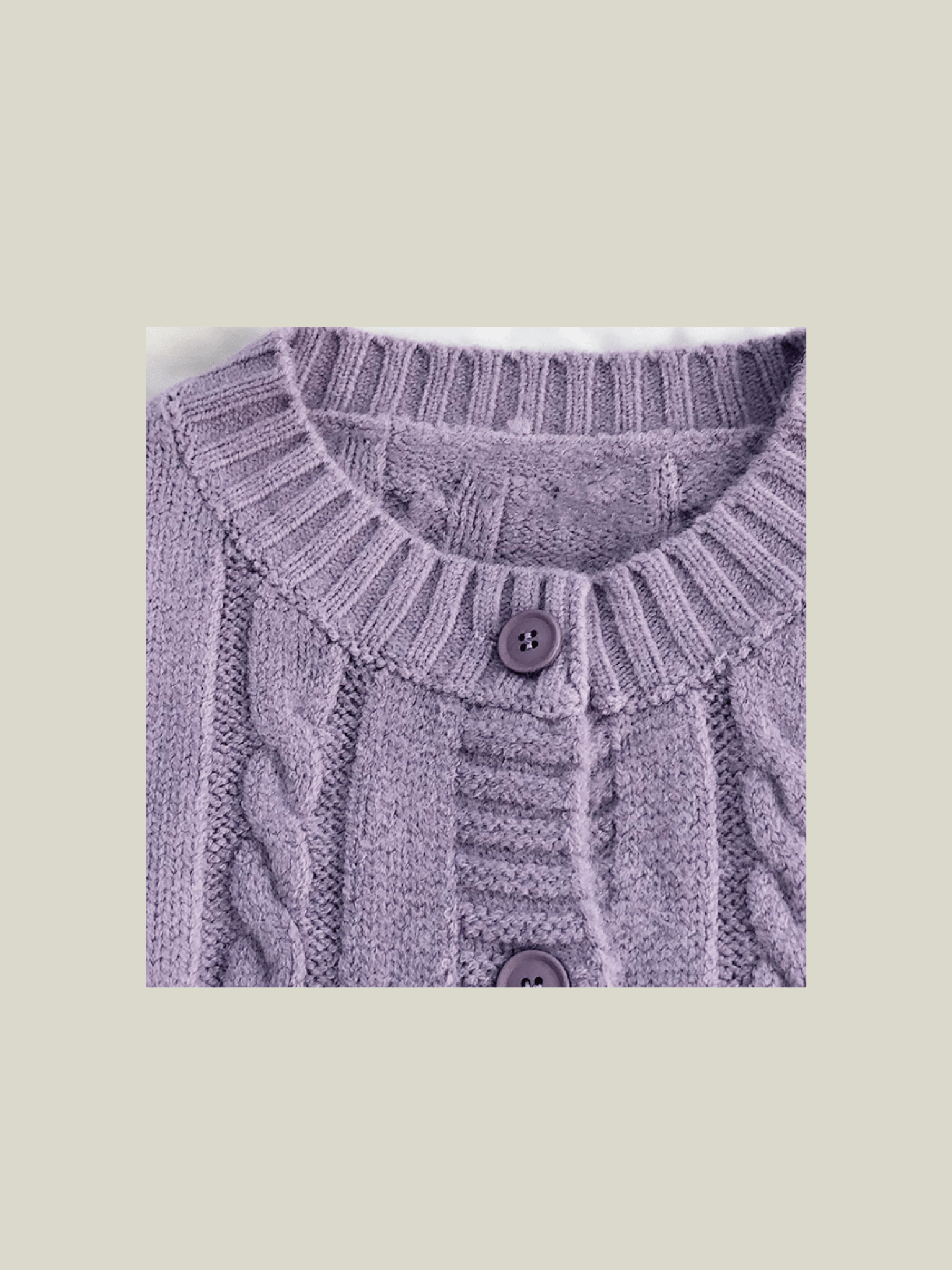 Simple Cable Knit Cardigan - LOVE POMME POMME