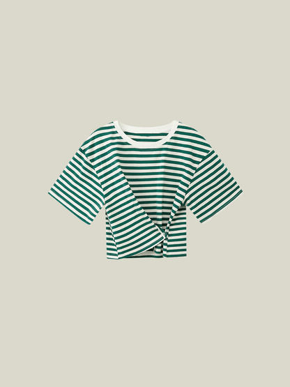 Simple Wasited Stripe T - LOVE POMME POMME