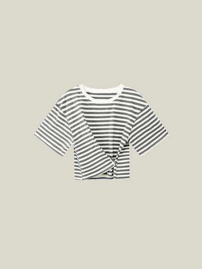 Simple Wasited Stripe T - LOVE POMME POMME