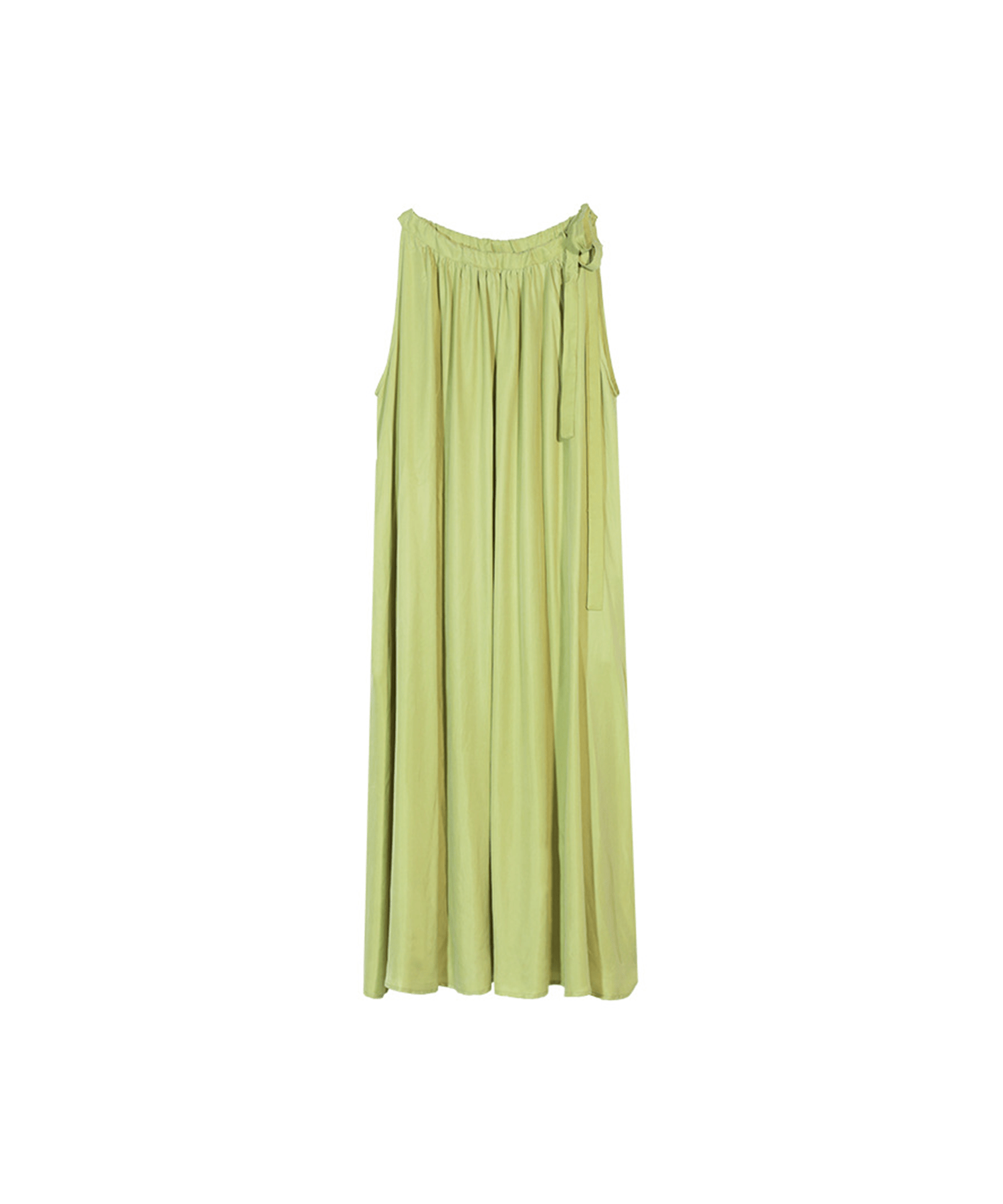 Sleeveless Shirring Long Onepiece - LOVE POMME POMME