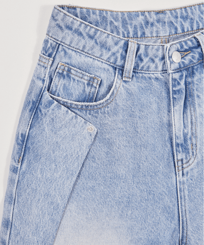 Straight Cut Jeans With Side Seam Design - LOVE POMME POMME