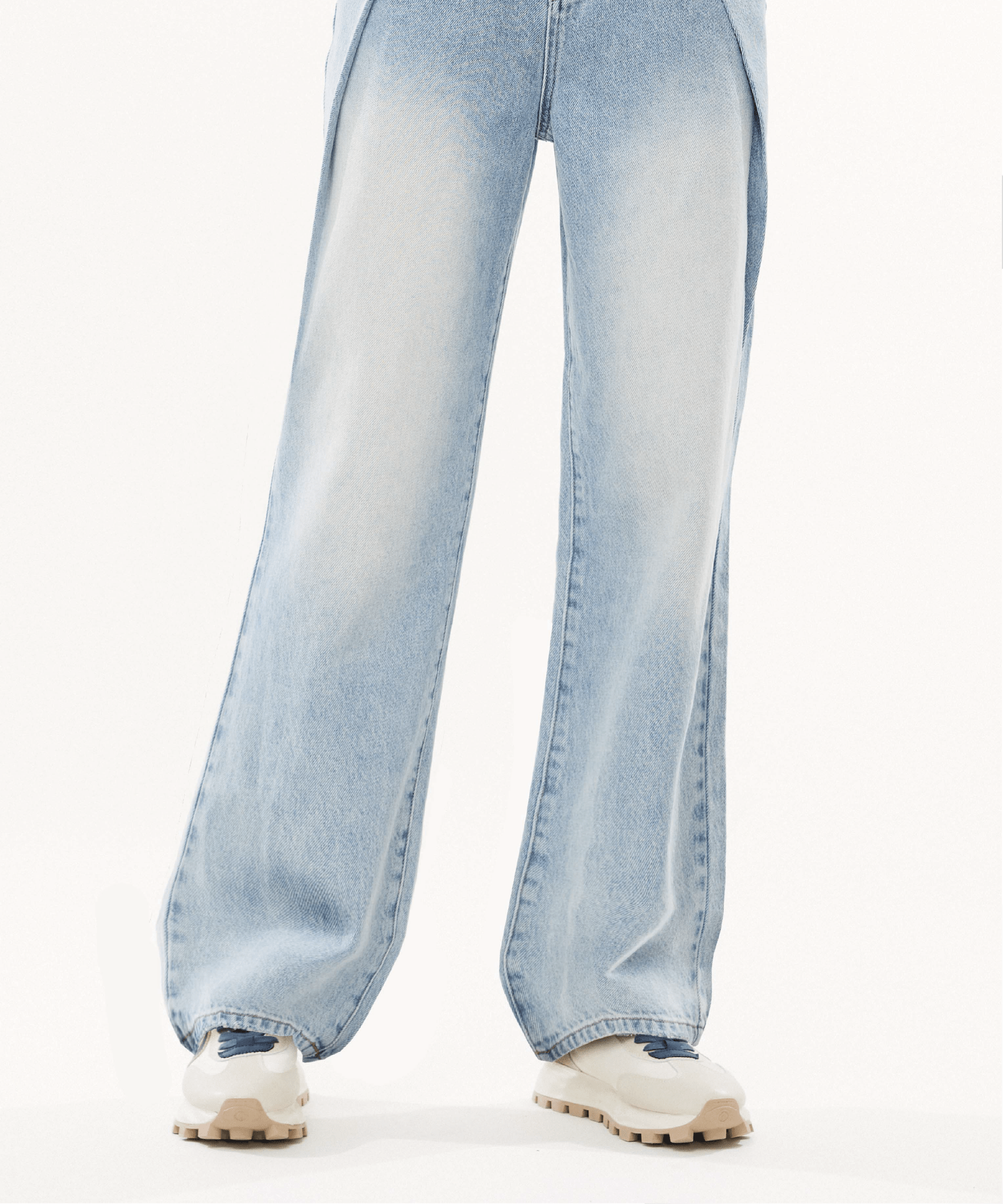 Straight Cut Jeans With Side Seam Design - LOVE POMME POMME