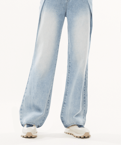 Straight Cut Jeans With Side Seam Design - LOVE POMME POMME