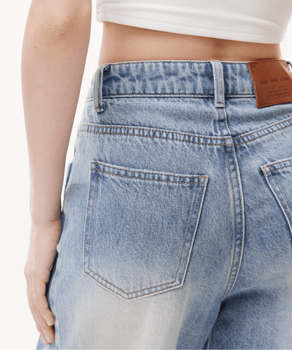 Straight Cut Jeans With Side Seam Design - LOVE POMME POMME