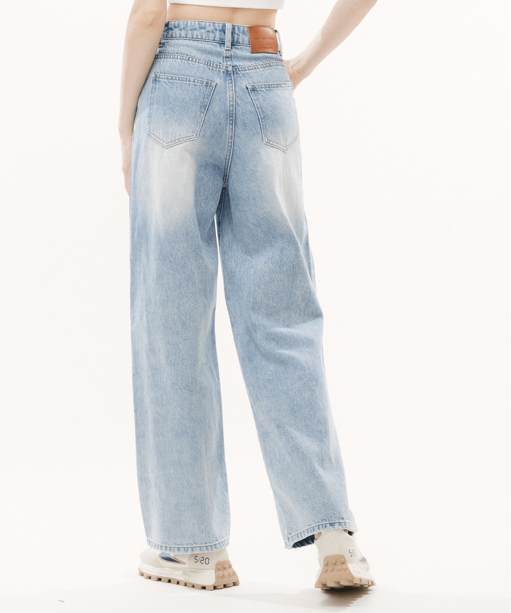 Straight Cut Jeans With Side Seam Design - LOVE POMME POMME
