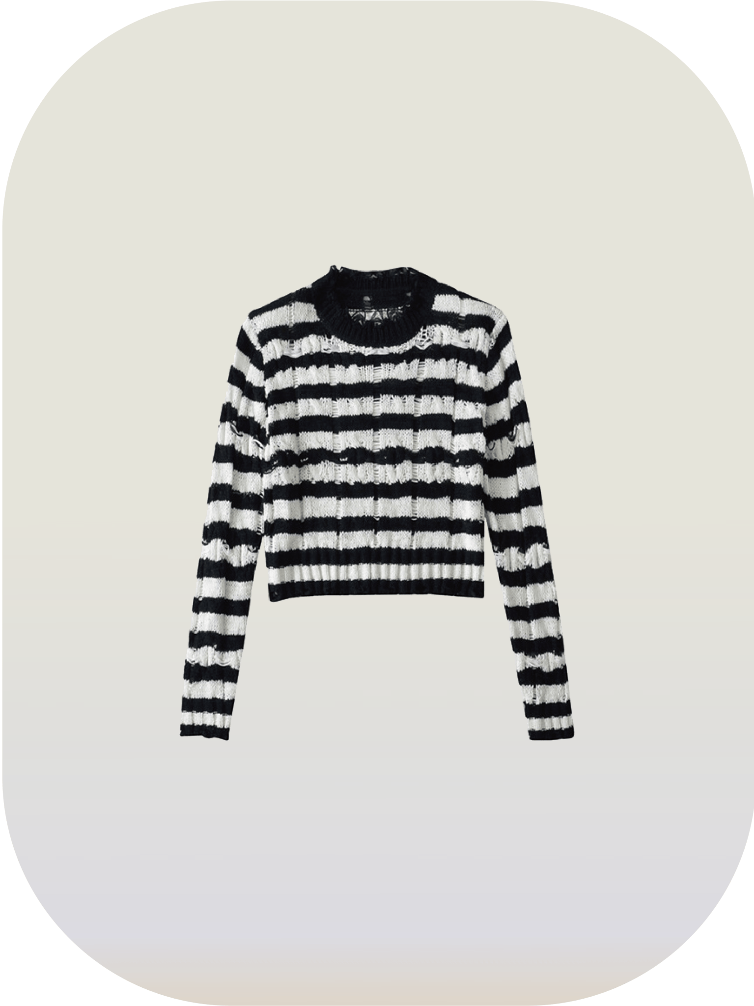 Stringy Selvedge Collar Sweater - LOVE POMME POMME