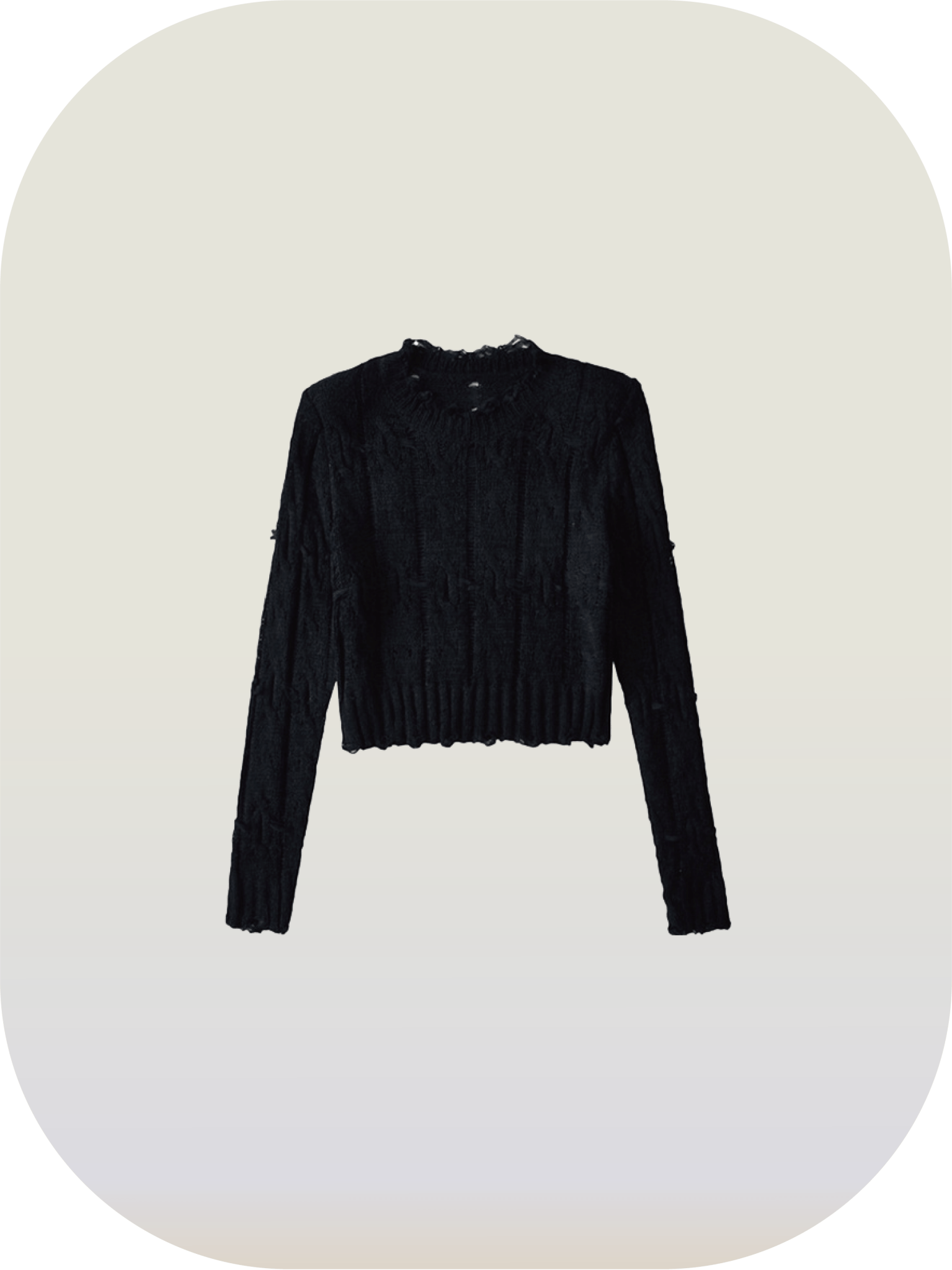 Stringy Selvedge Collar Sweater - LOVE POMME POMME