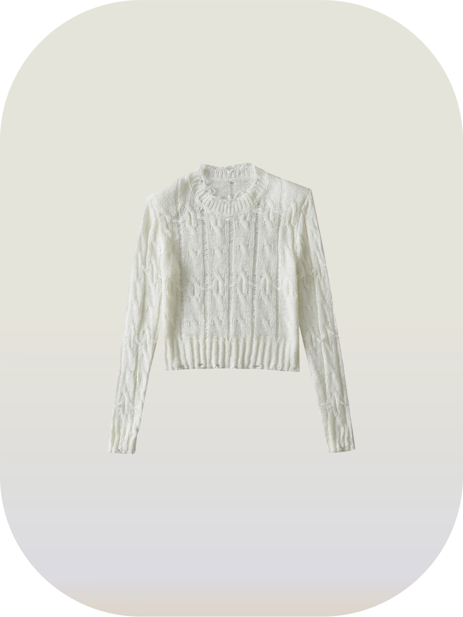 Stringy Selvedge Collar Sweater - LOVE POMME POMME