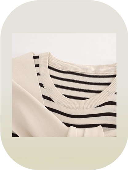 Stripe Docking Knit T - LOVE POMME POMME