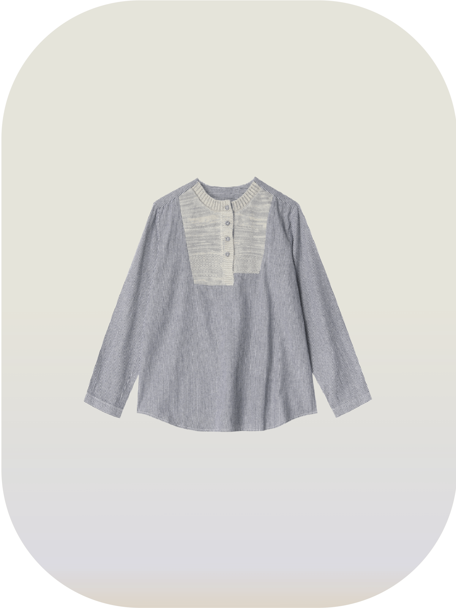 Stripe Patchwork Button Tops - LOVE POMME POMME