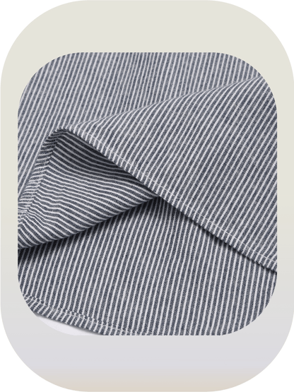 Stripe Patchwork Button Tops - LOVE POMME POMME