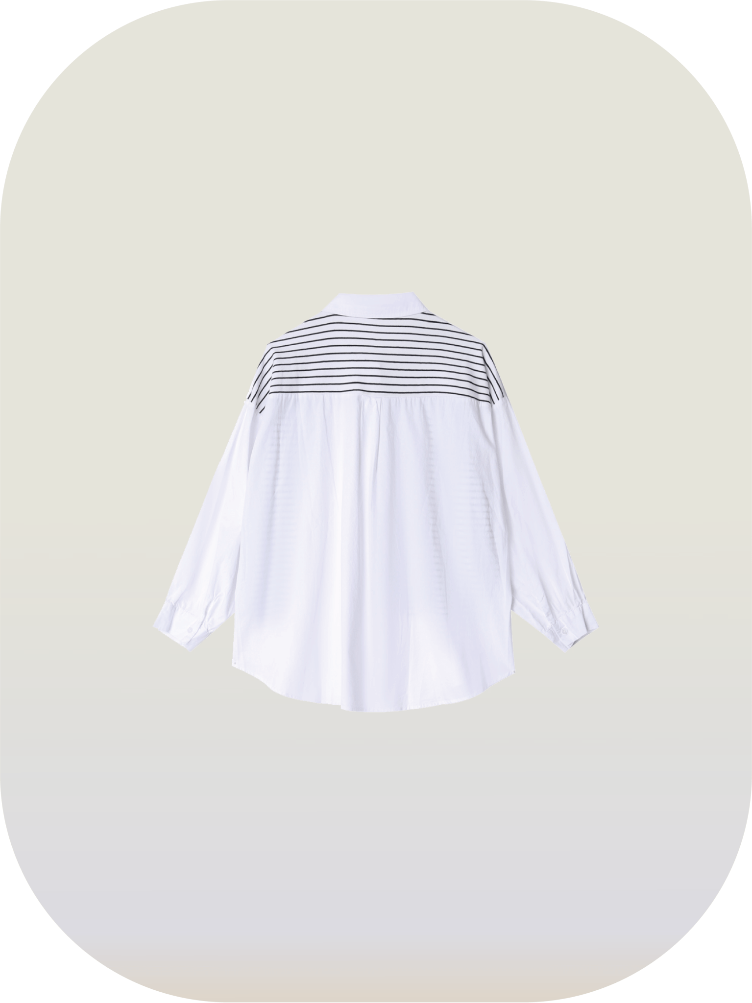 Stripe Patchwork Design Shirt - LOVE POMME POMME