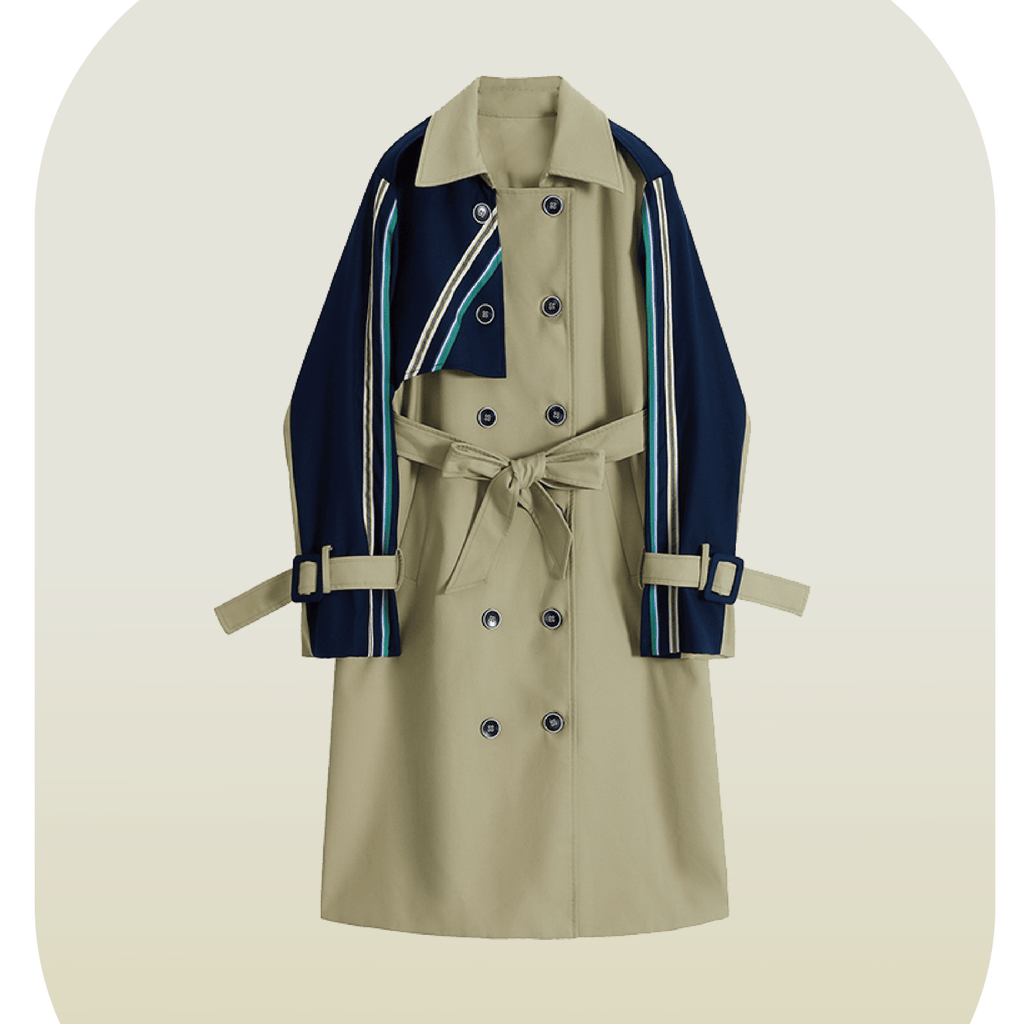 Patchwork trench coat online
