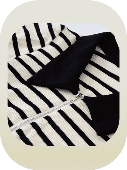 Stripe Zipper Top - LOVE POMME POMME