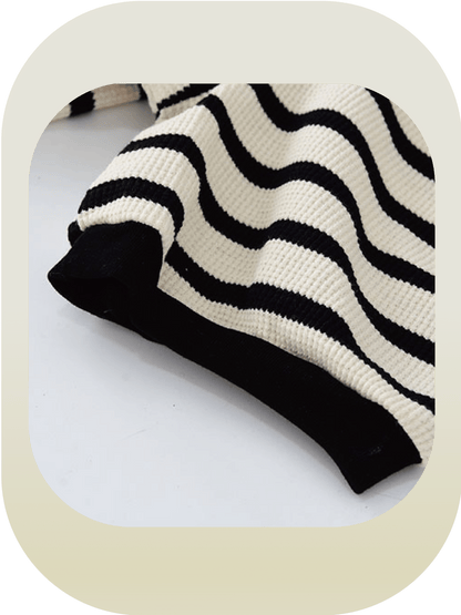 Stripe Zipper Top - LOVE POMME POMME