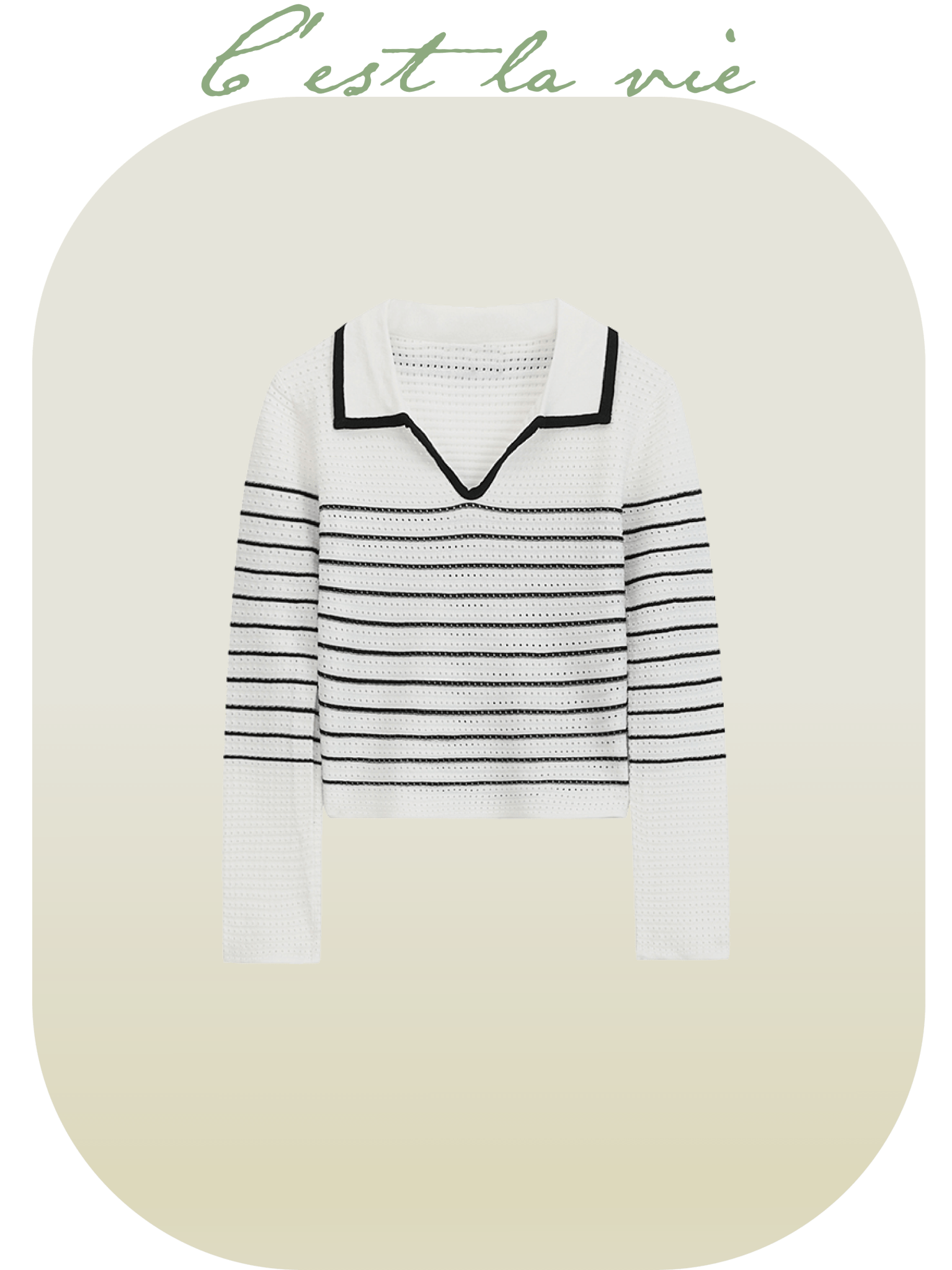 Striped Line Knit Top - LOVE POMME POMME