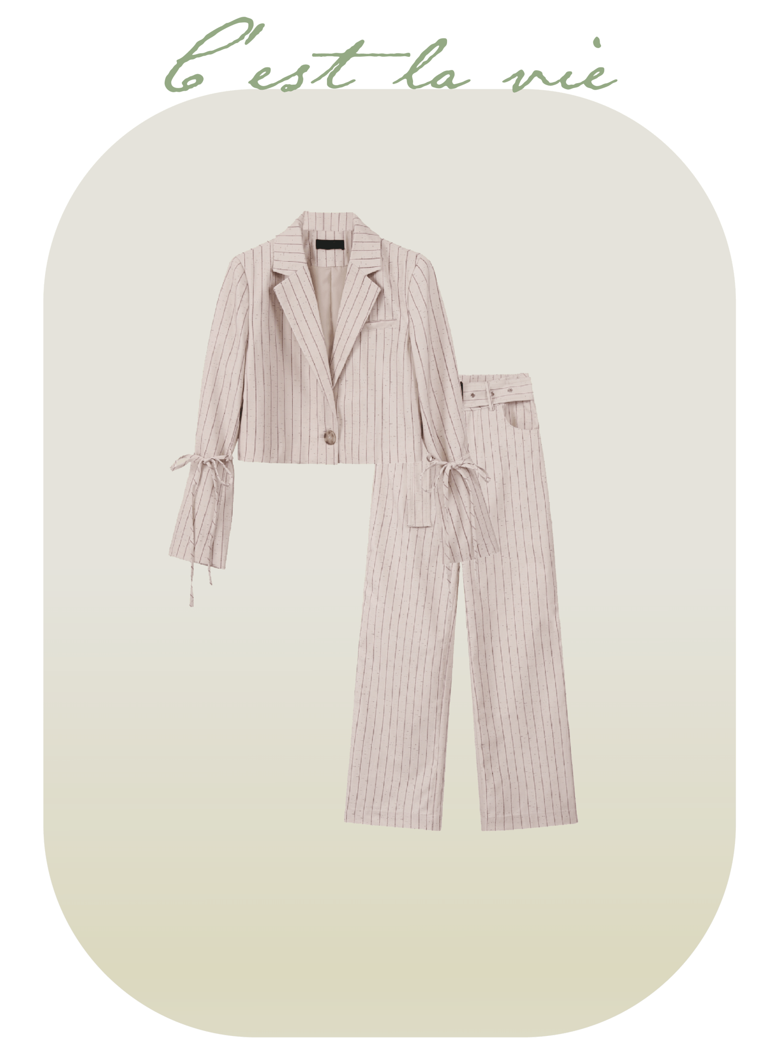 Striped Short Suit Set-up - LOVE POMME POMME