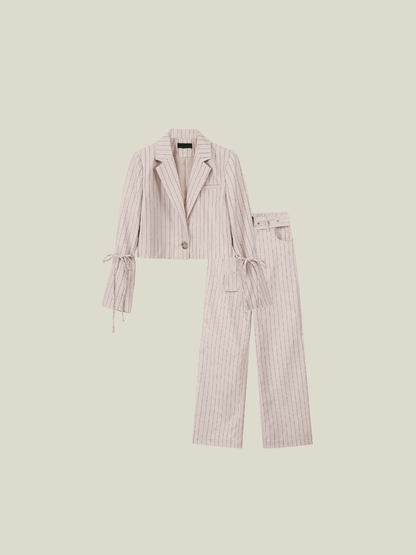 Striped Short Suit Set-up - LOVE POMME POMME