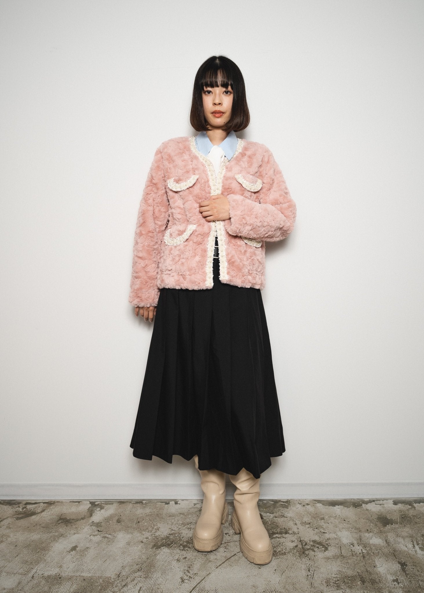 Sweet Pearl Fur Jacket - LOVE POMME POMME