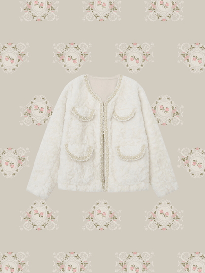 Sweet Pearl Fur Jacket - LOVE POMME POMME